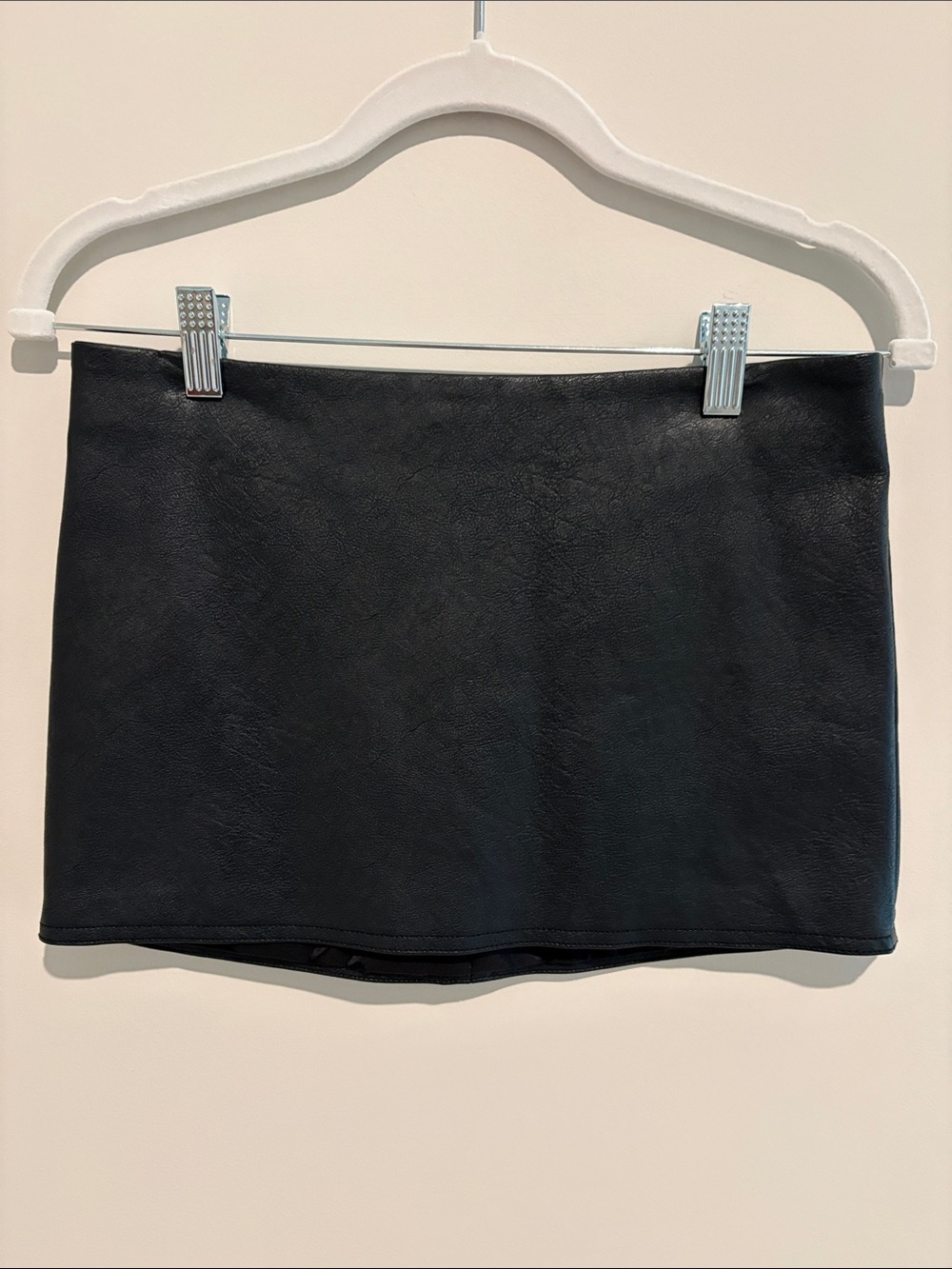 Urban Outfitters Black Faux-Leather Mini Skirt